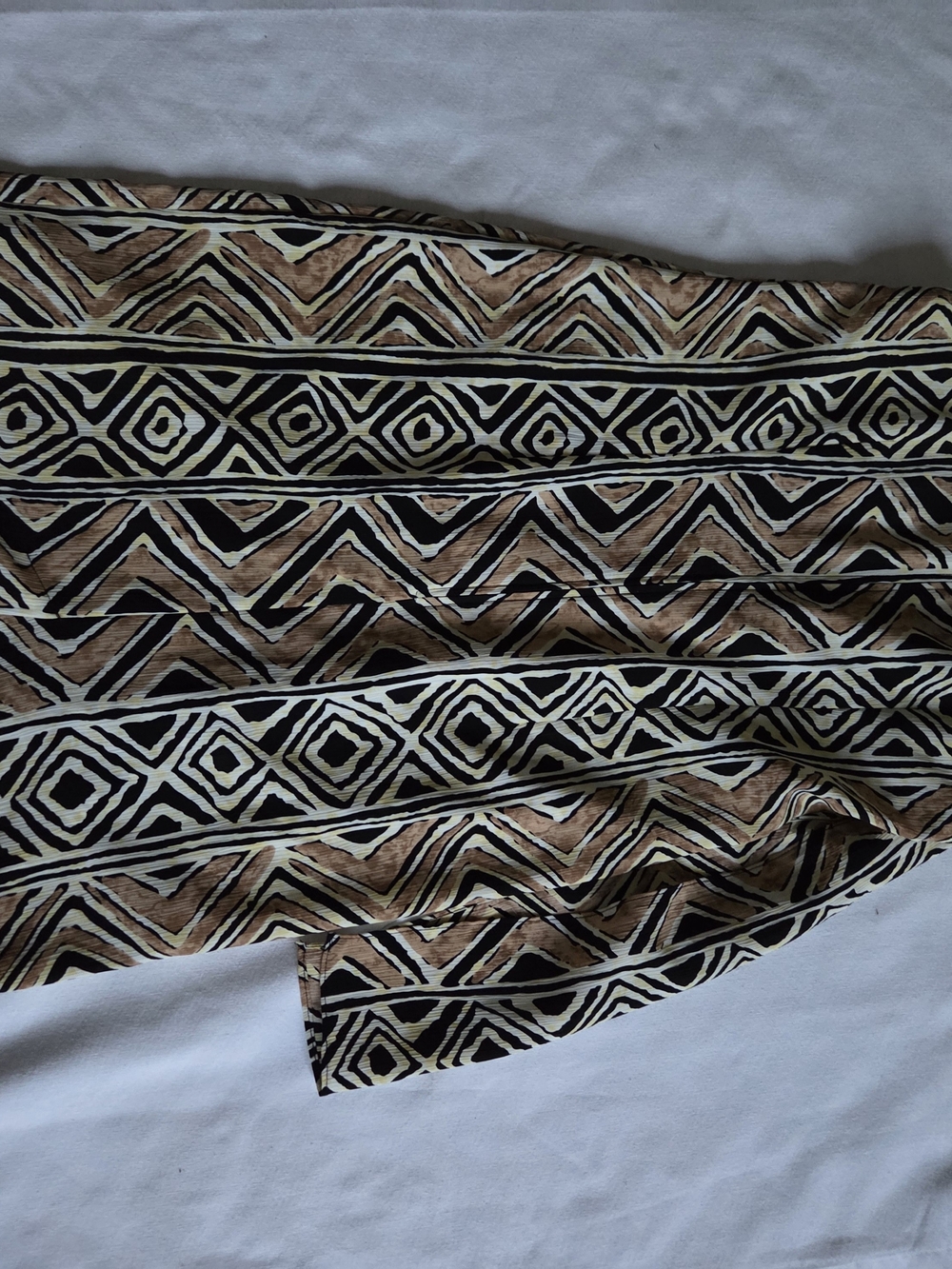 Leslie Fay Black, Tan and Cream Geometric Midi Dress - Picture 5 of 6